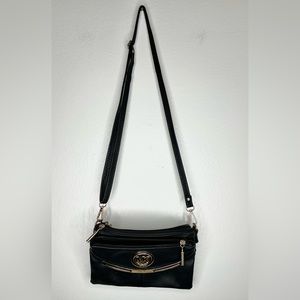 Michael Kors Black Leather Crossbody Bag